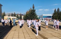 ОТКРЫТИЕ РАБОТЫ ТЕРРИТОРИИ ЖЕНСКОГО СЧАСТЬЯ НАЧАЛОСЬ С ФЛЕШМОБА МЕДИКОВ "Сердечный маршрут-маршрут здоровья"